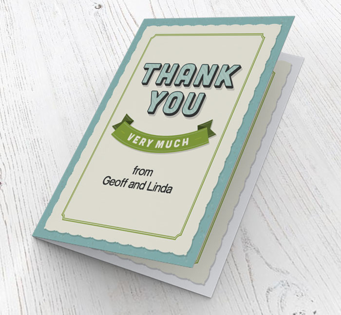 folded thank you cards