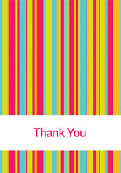 vertical stripes thank you cards
