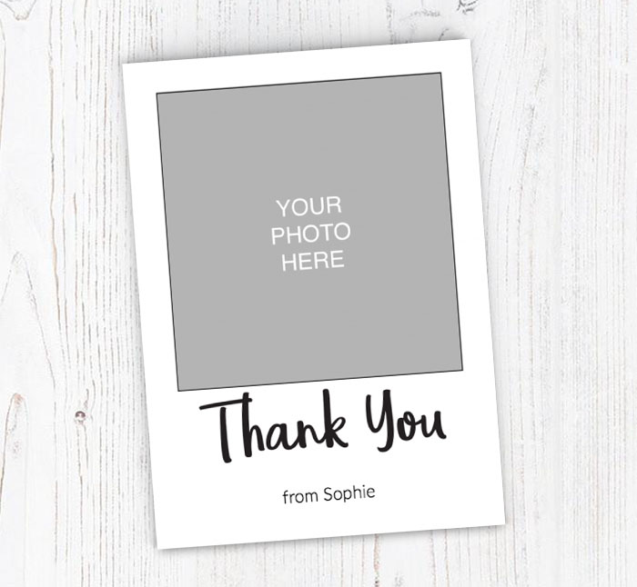 simple photo thank you cards