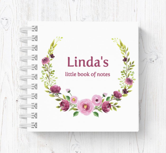 roses mini notebook