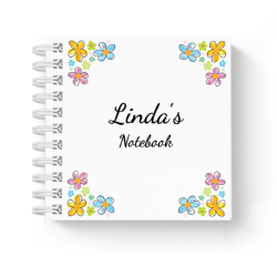 spring flowers mini notebook