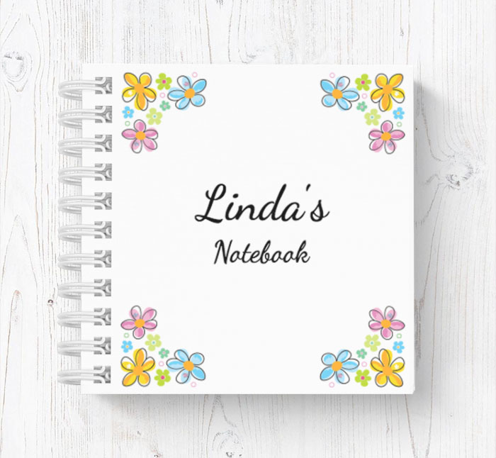 spring flowers mini notebook