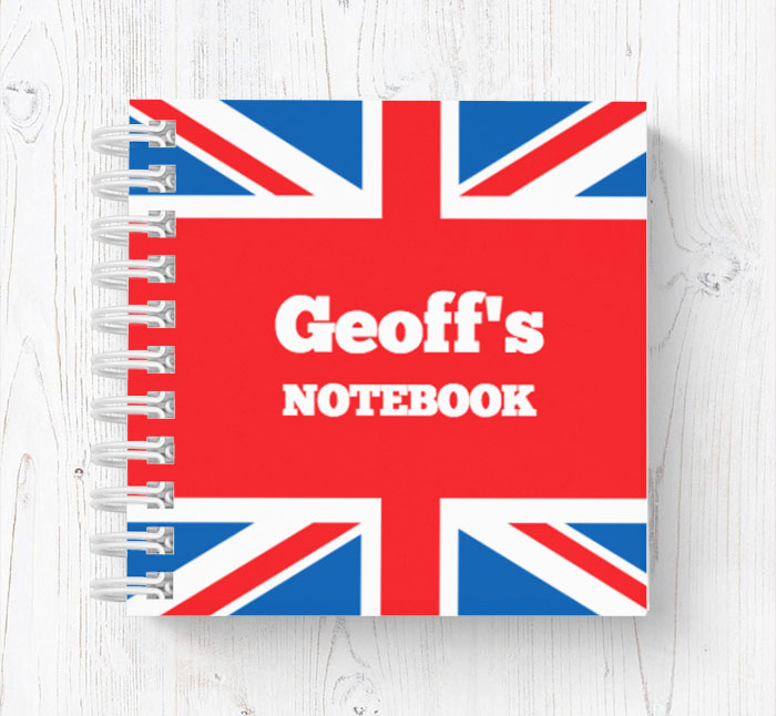 union jack mini notebook