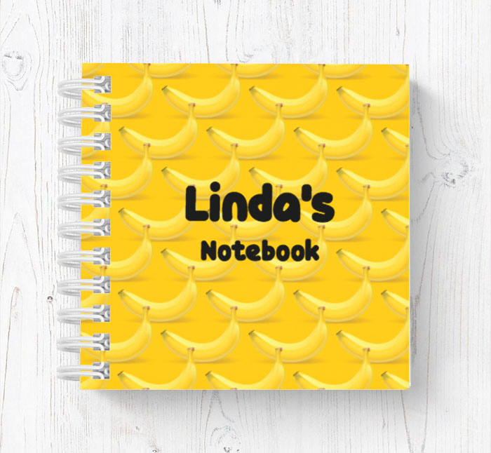 banana mini notebook