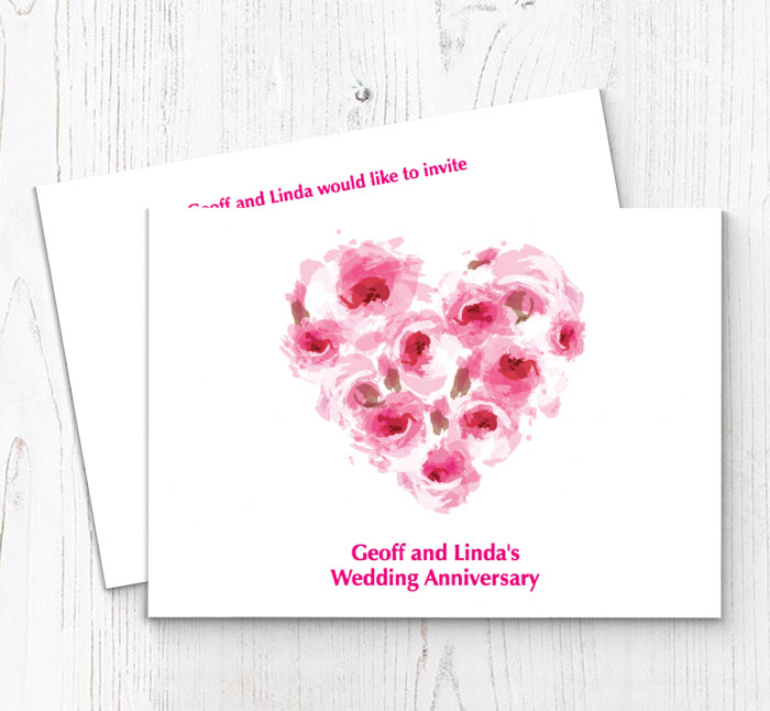 heart of roses invitations