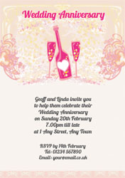champagne anniversary invitations