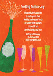 orange champagne invitations