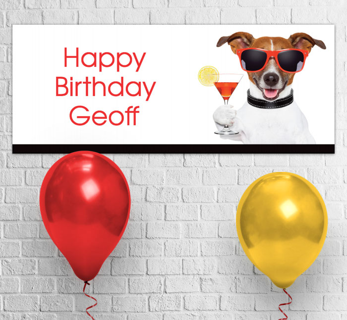 dog cocktail party banner