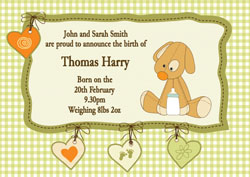 teddy baby announcements