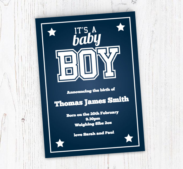 high school baby boy announcements