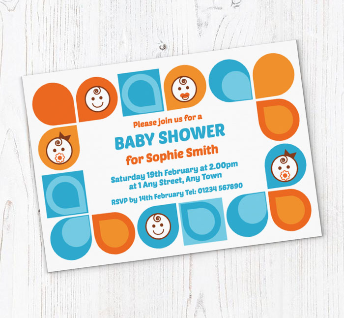 vintage baby shower invitations