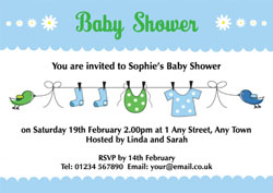 clothes baby shower invitations