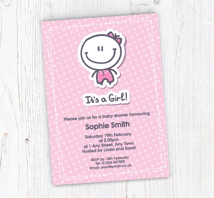 baby girl baby shower invitations