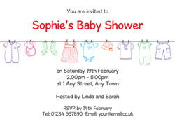 baby clothes baby shower invitations