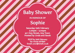 diagonal baby shower invitations