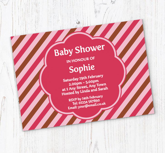 diagonal baby shower invitations