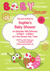 snail baby shower invitations