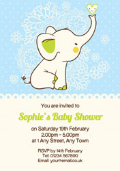 elephant baby shower invitations