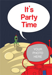astronaut party invitations