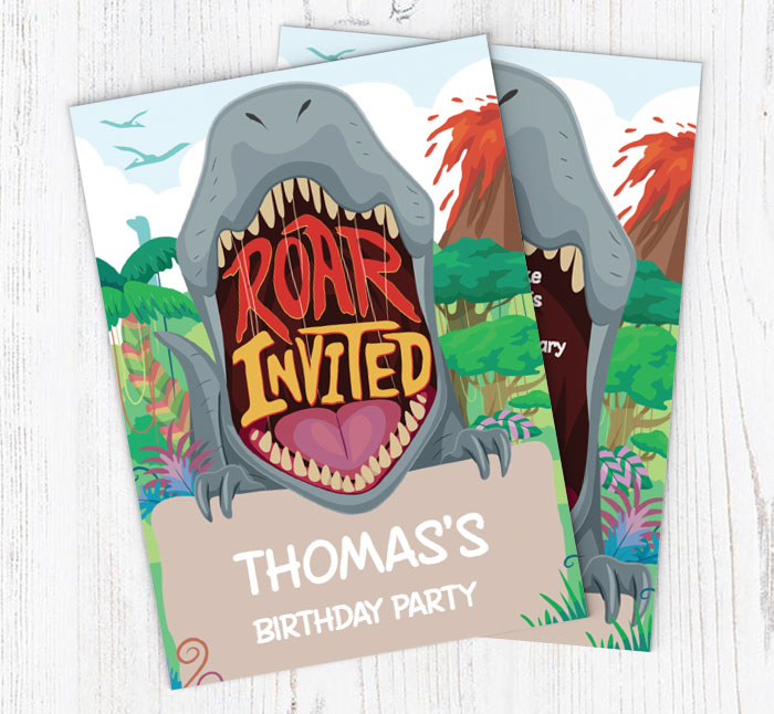 roar invited party invitations