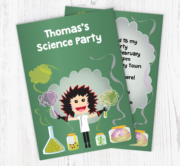 mad scientist party invitations
