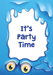monster slime party invitations