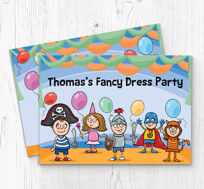 fancy dress characters invitations