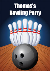 bowling party invitations