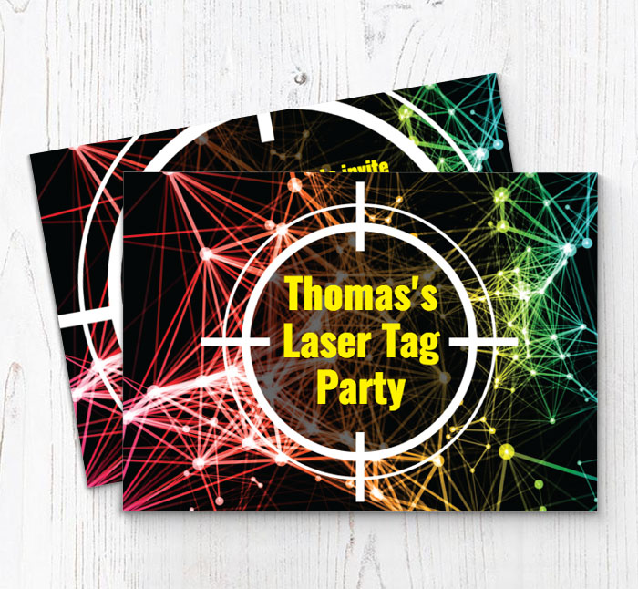 laser target party invitations