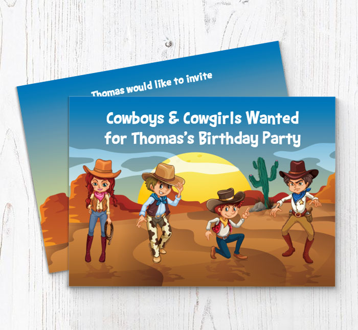 cowboys and cowgirls invitations