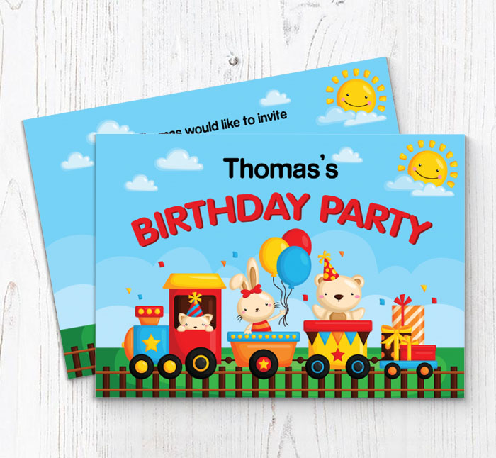 train party invitations