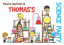 chemistry experiment invitations
