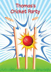 cricket party invitations