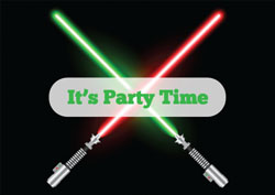 lightsabers party invitations