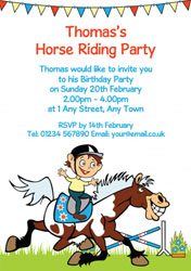 boys horse riding invitations