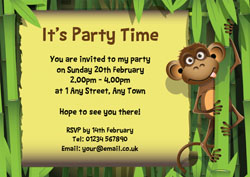 cheeky monkey party invitations