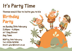 pirate island party invitations