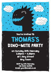 boys dinosaur party invitations