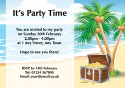 treasure island party invitations