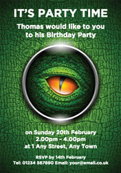 dinosaur eye party invitations