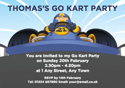 go kart party invitations