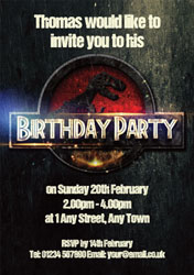 jurassic party invitations