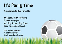 football on grass invitations