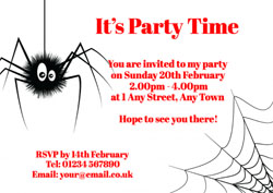 creepy crawly party invitations