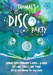 boys disco party invitations
