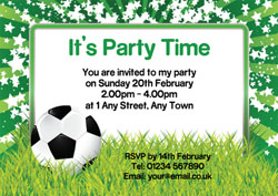 football and stars invitations