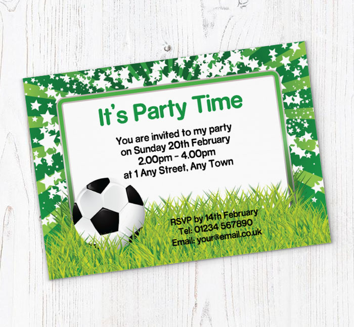 football and stars invitations