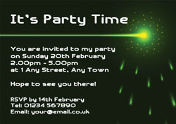 quasar party invitations