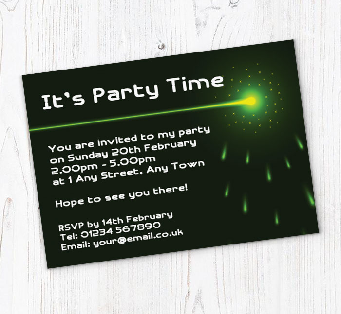 quasar party invitations