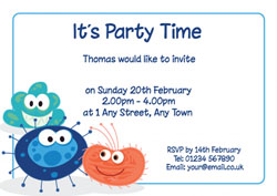 cute bugs party invitations